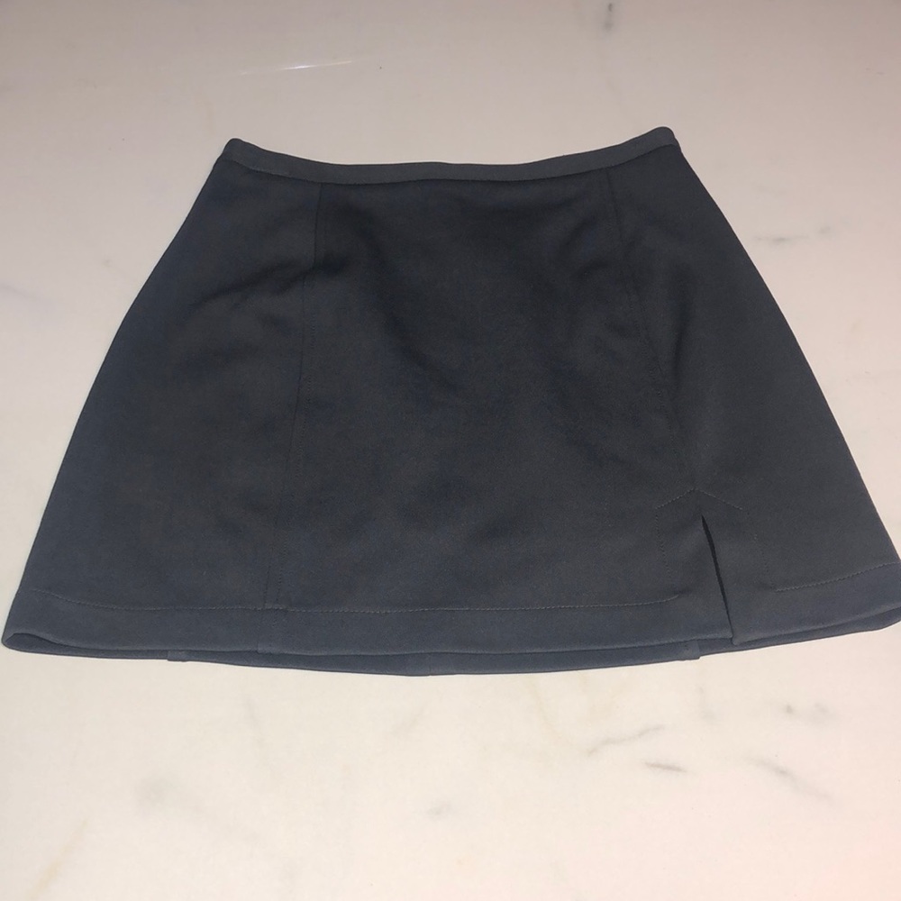 BCBG Charcoal Gray Skirt with front slit Size 4